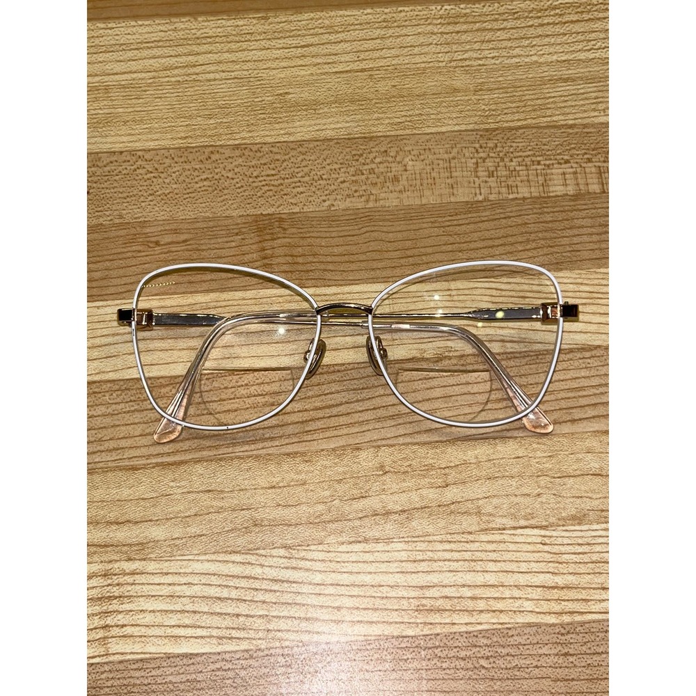 Jimmy Choo Eyeglass Frames White and Gold 5615 1-4 Frames Only